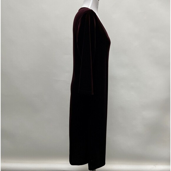 Perseption Concept Women's Body Con Dress Large Purple Maroon Velvet - Picture 6 of 9